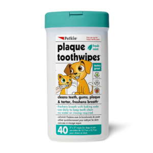 Petkin Dental Tooth Wipes for Cats & Dogs - 40 Wipes