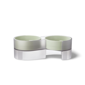 Pidan Dual Cat Bowl Green - One Size
