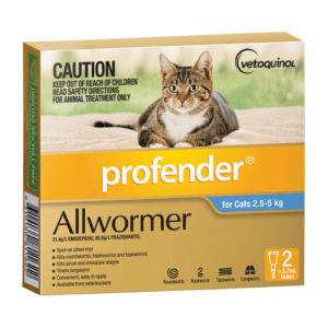 Profender Spot On Allwormer Blue for Medium Cats - 2 Pack