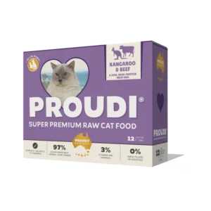 Proudi Premium Raw Kangaroo And Beef Frozen Cat Food