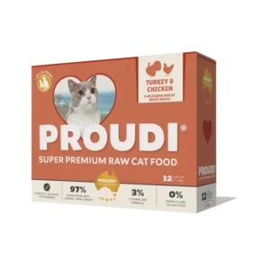 Proudi Premium Raw Turkey and Chicken Frozen All Lifestages Cat Food