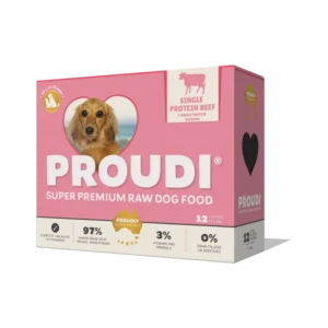 Proudi Premium Raw Beef Frozen Dog Food