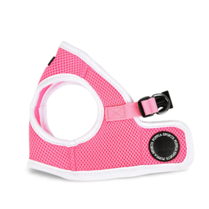 Puppia Soft Vest Padded Dog Harness in Pink And White - Small
