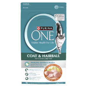 Purina One Coat & Hairball Chicken Adult Dry Cat Food - 1.4kg