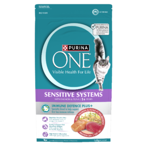 Purina One Adult Sensitive Salmon And Tuna Dry Cat Food - 1.4kg