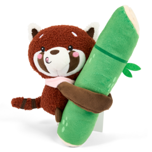 Paws For Life Hugmate Red Panda Hugging Bamboo Funny Squeaker Dog Toy - each