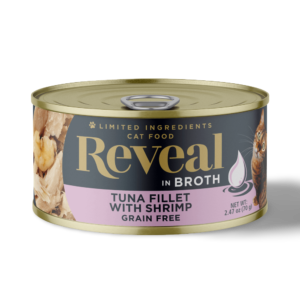 Reveal Natural Tuna Fillet with Shrimp in Broth Adult Wet Cat Food Can - 70g