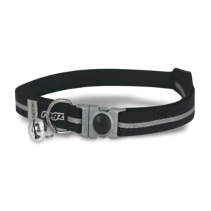 Rogz Safeloc Alley Cat Collar in Black - 11mm