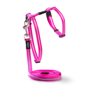Rogz Alley Cat Harness & Lead in Pink - Small