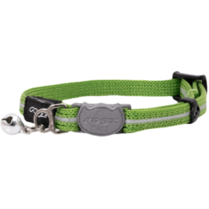 Rogz Safeloc Alley Reflective Cat Collar in Lime - Small