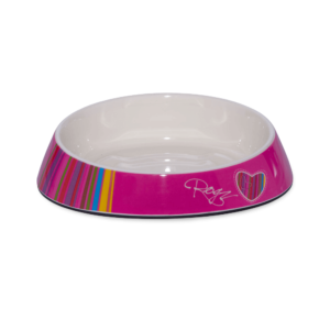 Rogz Fishcake Cat Bowl Pink Candystripes - X Small
