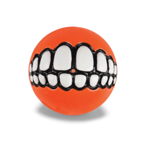Rogz Grinz Ball Orange Dog Toy - Large