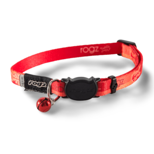 Rogz Kiddy Cat Safeloc Collar in Tango Fishbone Orange - 8mm