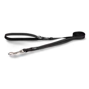 Rogz Classic Reflective Dog Lead in Black - Medium