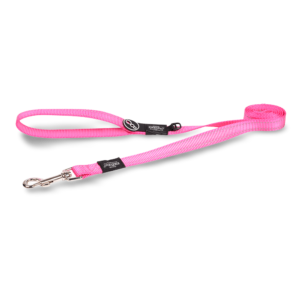 Rogz Classic Reflective Dog Lead in Pink - Medium