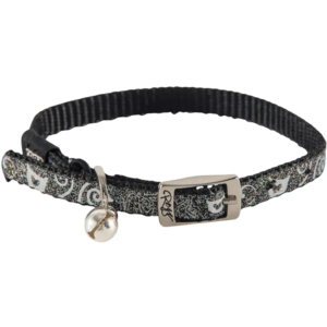 Rogz Sparklecat Pin Buckle Cat Collar Black - Extra Small