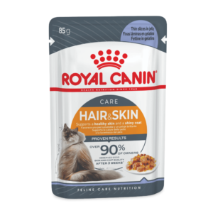 Royal Canin Hair and Skin Jelly Adult Wet Cat Food Pouches - 12 x 85g