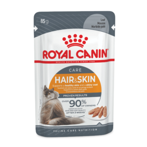 Royal Canin Hair and Skin Loaf Adult Wet Cat Food Pouches - 12 x 85g