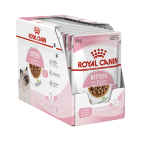 Royal Canin Kitten Instinctive Gravy Wet Cat Food Pouches - 48 x 85g