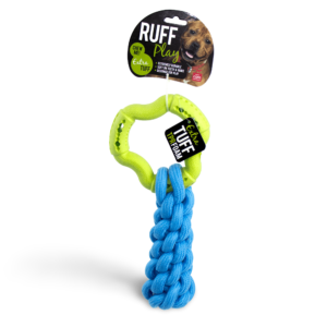 Ruff Play Dog Toy Foam Dental Ring With Rope - One Size