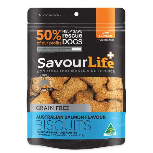 Savourlife Australian Salmon Flavour Grain Free Biscuit Dog Treats