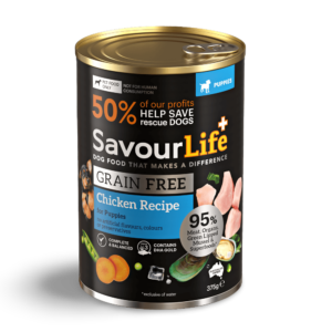 Savourlife Chicken Grain Free Puppy Wet Dog Food Cans - 12 x 375g