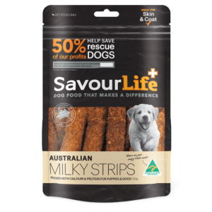 Savourlife Milky Strips Dog Treats - 150g