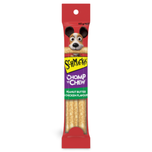 Schmackos Dog Treats Chomp N Chew Large Peanut Butter - 60g