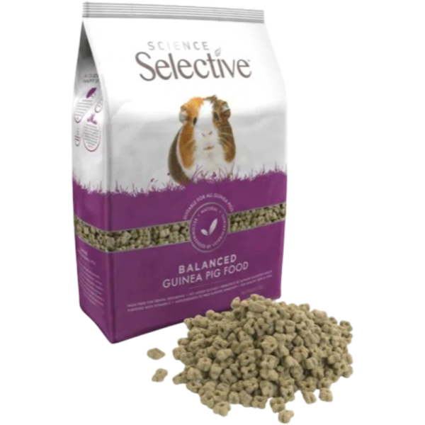 Science Selective Balanced Adult Guinea Pig Pellet Food With Vitamin C – 4kg