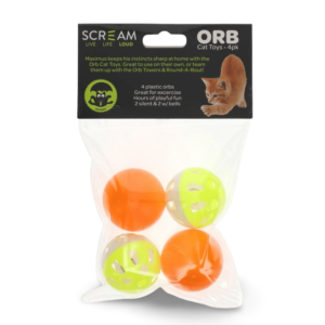 Scream Orb Balls Cat Toy - One Size