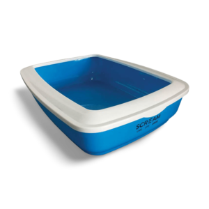 Scream Rectangle Litter Tray Loud Blue - One Size