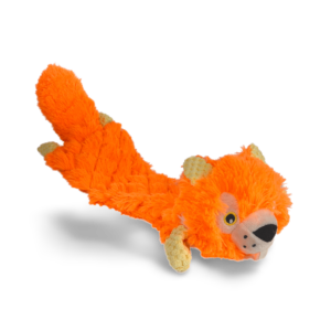 Snuggle Flatties Orange Squirrel Dog Toy - One Size
