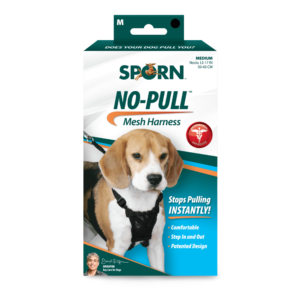 Sporn Stop Pull Mesh Dog Harness in Black - Medium