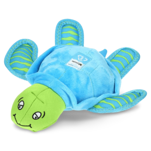 Spunky Pup Clean Earth Turtle Plush Dog Toy - One Size