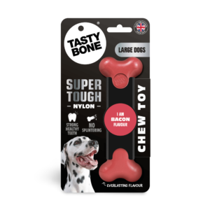Tasty Bone Nylon Bacon Chew Dog Toy - Large