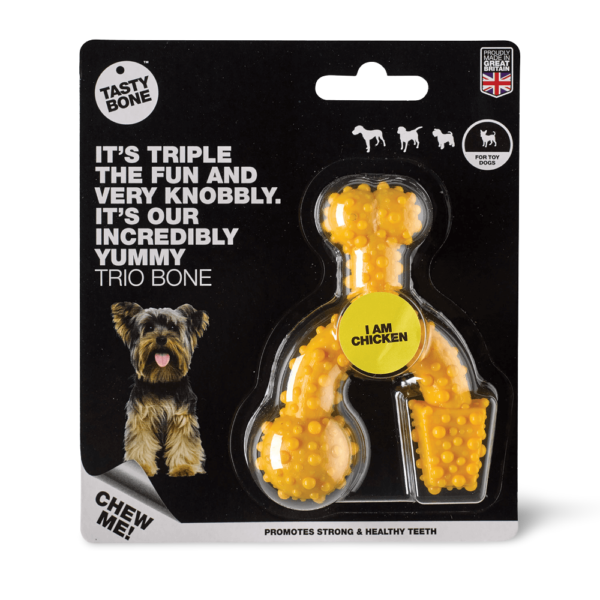 Tasty Bone Nylon Trio Chicken Chew Dog Toy