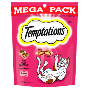 Temptations Hearty Beef Cat Treats - 180g