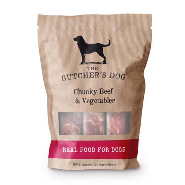 The Butchers Dog Beef & Vegetable Adult Frozen Raw Dog Food – 6 x 250g
