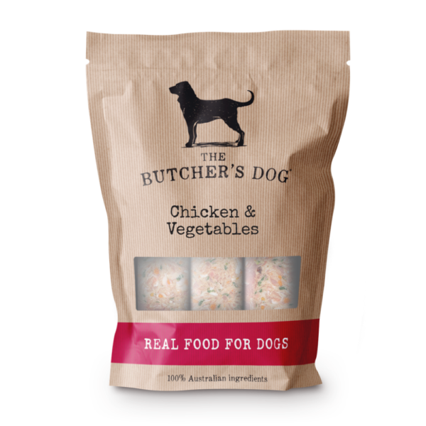 The Butchers Dog Chicken & Vegetable Adult Frozen Raw Dog Food – 6 x 250g