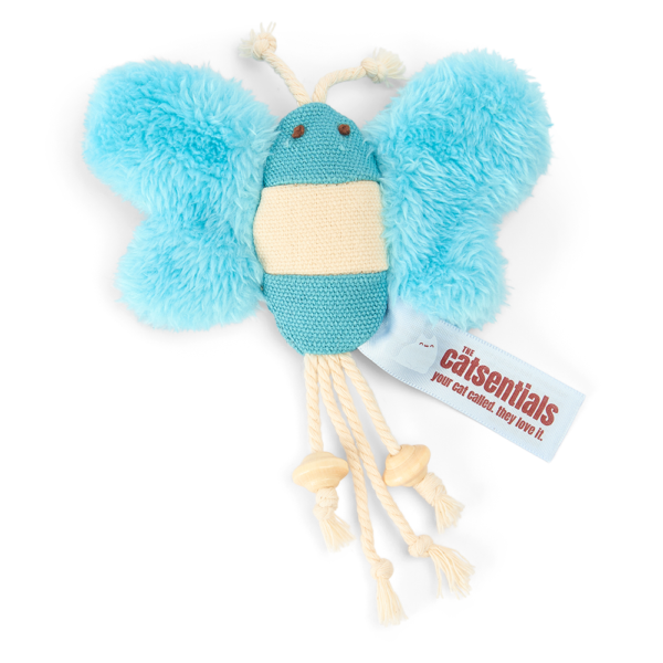 The Catsentials Butterfly With Ropes Catnip Cat Toy – One Size