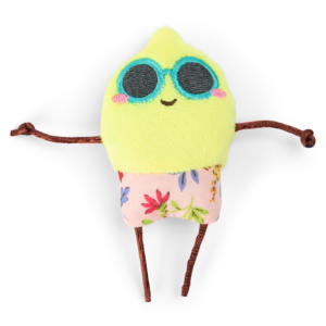 The Catsentials Lemon With Catnip Cat Toy - One Size