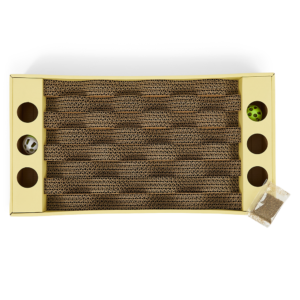 The Catsentials Cat Scratcher Waves With Balls - each