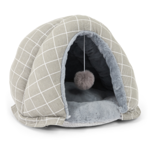 Paws For Life Dome Cat Bed Grey - One Size