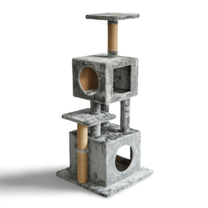 The Catsentials Dual Condo Cat Tree Grey - each