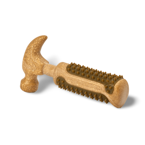Three Dogs And A Cat Wood Mix Hammer Dog Toy – One Size