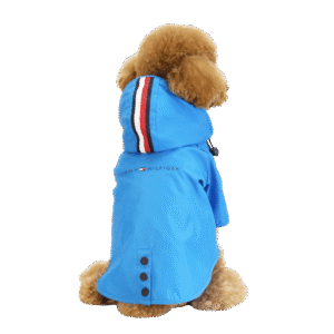 Tommy Hilfiger Dog Rain Coat Light Blue - XX Small