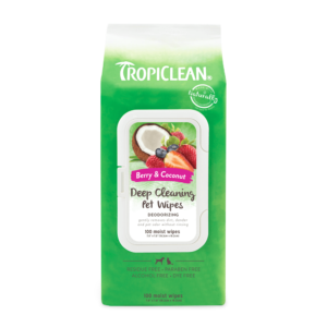 Tropiclean Berry & Coconut Deep Cleaning Pet Wipes - 100 Wipes