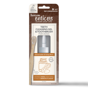 Tropiclean Enticers Dog Teeth Cleaning Kit Peanut Butter And Honey - Small/Medium