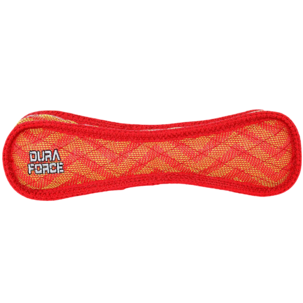 Tuffy Duraforce Bone Zigzag Plush Dog Toy – One Size