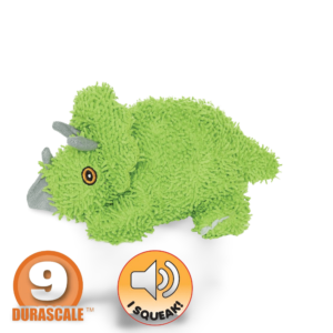 Tuffy Mighty Dog Toy Microfiber Green Triceratops - One Size